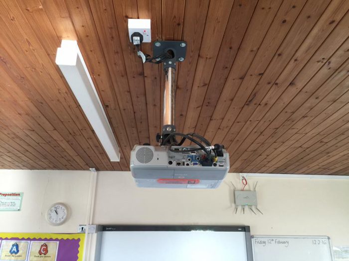 School projector install